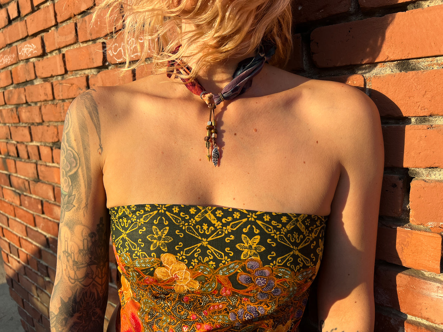 MIHITABEL GRILLCLOTH BOLO NECKLACE