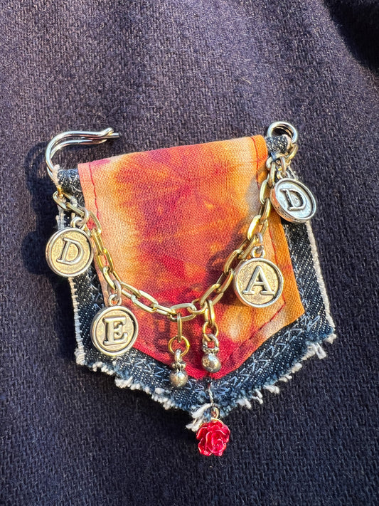 MIHITABEL DYED GRILLCLOTH BROOCH