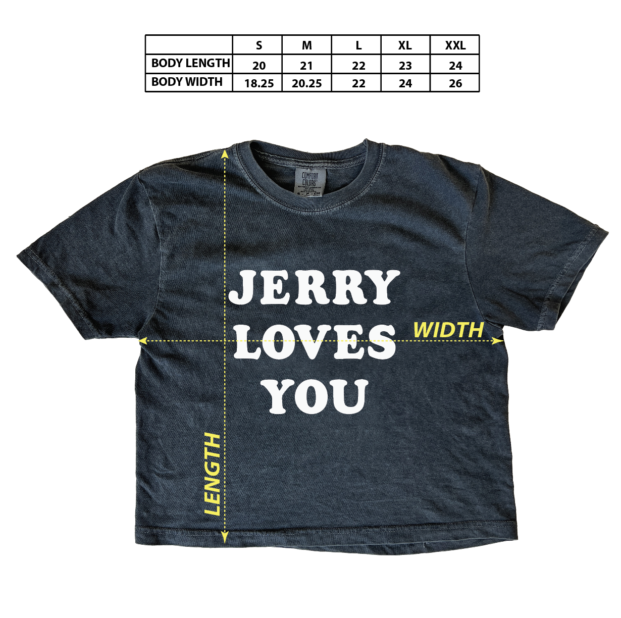 JERRY LOVES YOU TEE (BOXY CROP)