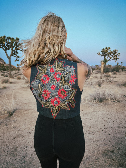 RED DAHLIA VEST