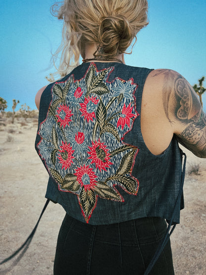 RED DAHLIA VEST
